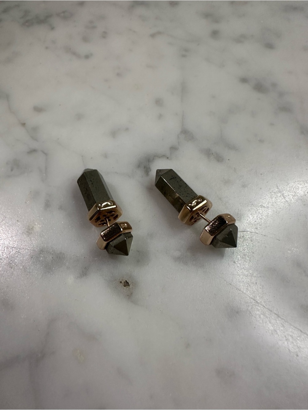 Kendra Scott Gold Double-Sided Crystal Point Stud Earrings